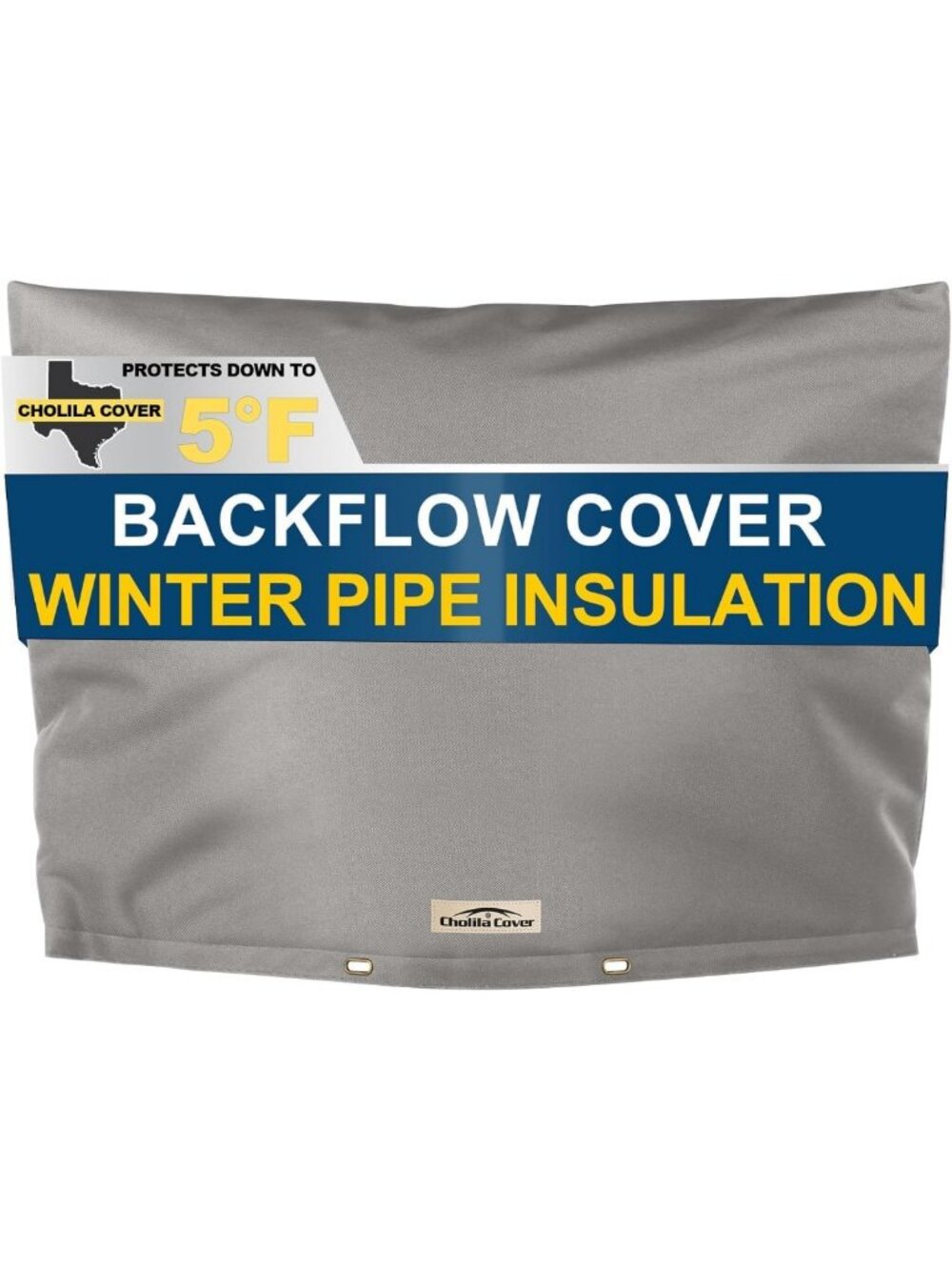 Insulated Backflow Cover 30" W x 24" H, 7-Layer Protection, Gray Outdoor